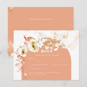 Seasons Fall Earthen Mix Boho Floral Wedding Postcard