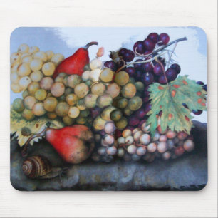 SEASON'S FRUITS 1 - GRAPES AND PEARS MOUSE PAD