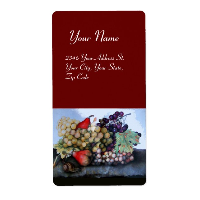 SEASON'S FRUITS 1 - GRAPES AND PEARS red (Front)