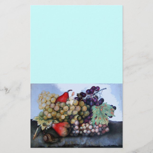 SEASON'S FRUITS 1 - GRAPES AND PEARS STATIONERY (Front)