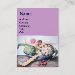 SEASON'S FRUITS 4- ARTICHOKES, ROSE & STRAWBERRIES BUSINESS CARD