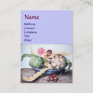 SEASON'S FRUITS /ARTICHOKES, ROSE & STRAWBERRIES BUSINESS CARD
