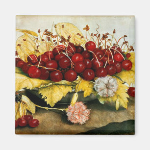SEASON'S FRUITS / CHERRIES AND CARNATIONS MAGNET