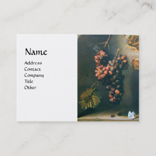 SEASON'S FRUITS,Hanged Red Grapes,Butterfly,Rustic Business Card