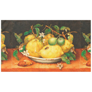 SEASON'S FRUITS LEMONS AND WHITE FLOWERS TABLECLOTH