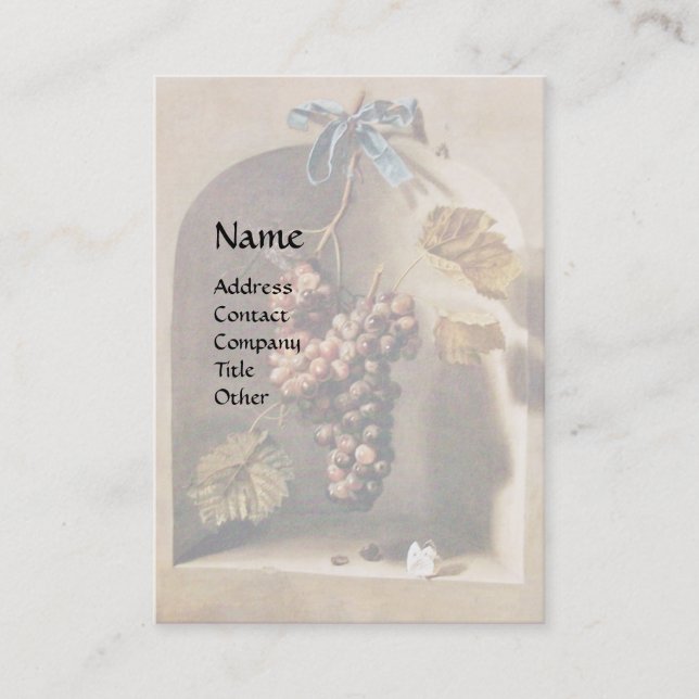 SEASON'S FRUITS - PROSPERITY ,yellow green brown Business Card (Front)