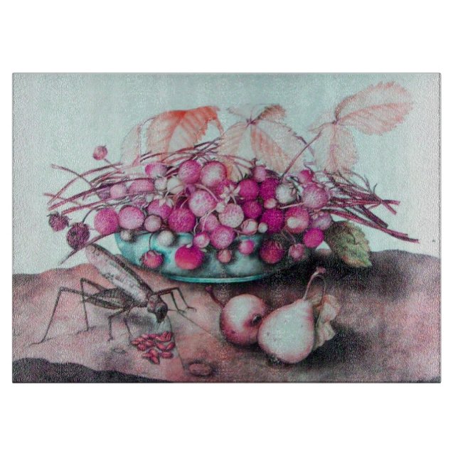 SEASON'S FRUITS / STRAWBERRIES AND PEARS CUTTING BOARD (Front)