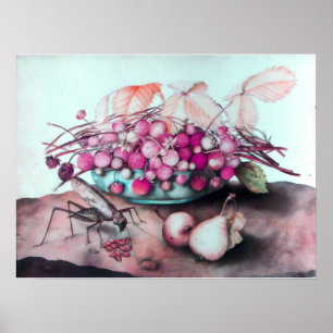 SEASON'S FRUITS / STRAWBERRIES AND PEARS POSTER