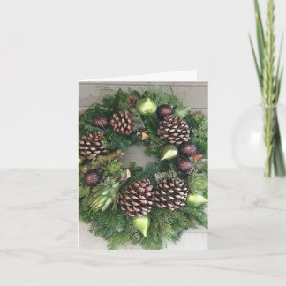 Season's Greatings Wreath Holiday Card