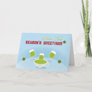 Season's Green Teas Greeting Card