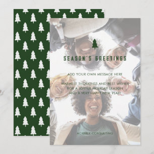 Season's Greeting Business Photo Christmas Holiday Card