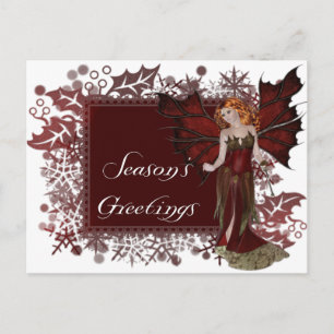 Season's Greeting Dark Fairy Fantasy Postcards
