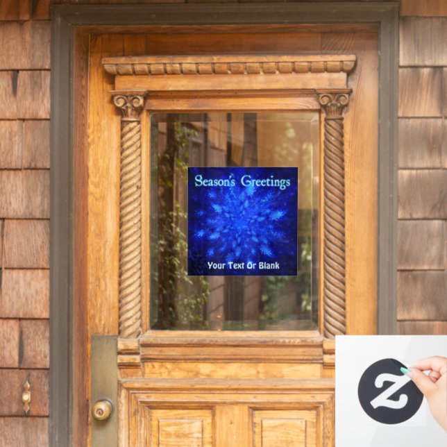 Season's Greeting - Snowburst Window Cling (Home Door)