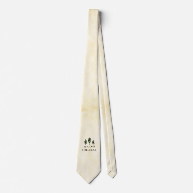 Seasons Greeting Trio of Trees Tie (Front)