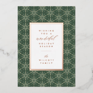 SEASON'S GREETINGS Add Your Photo Foil Holiday Card
