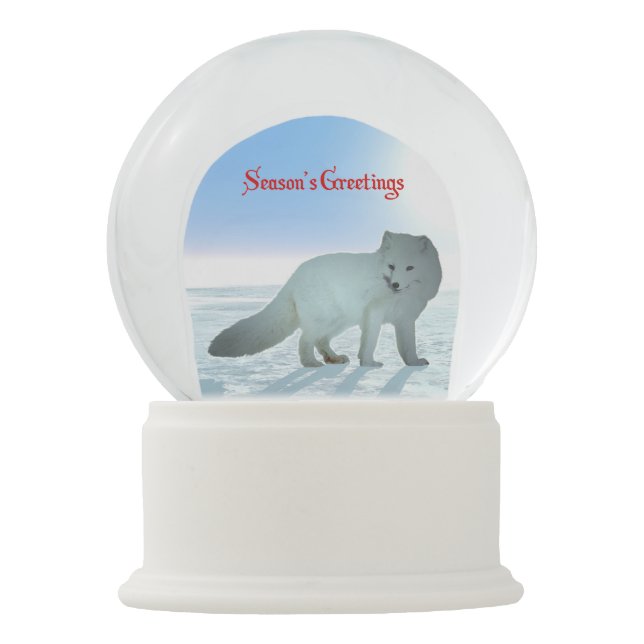 Season's Greetings - Arctic Fox Snow Globe (Front)