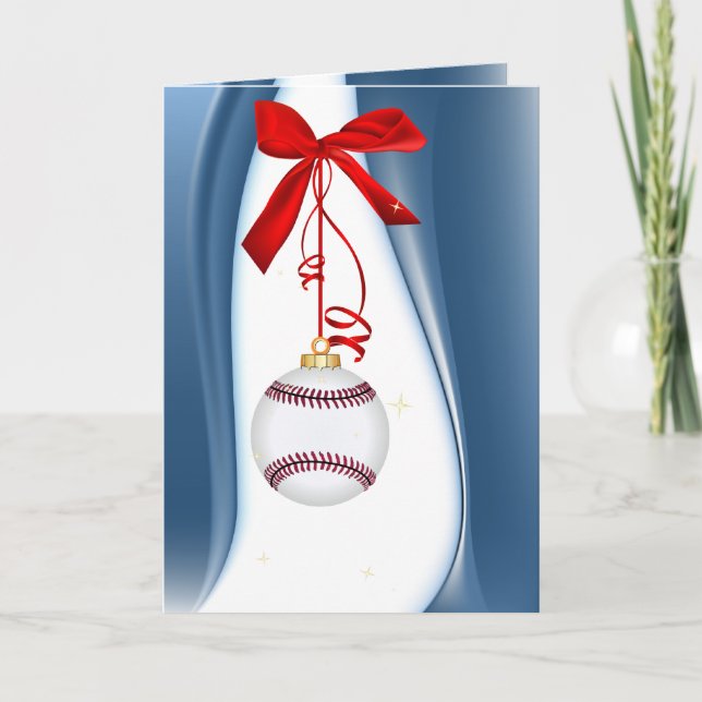 Season's Greetings Baseball Holiday Card (Front)