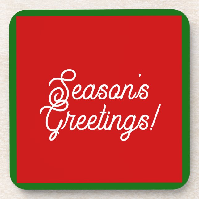 Season's Greetings Beverage Coaster  (Front)