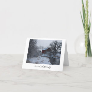 Season's Greetings Blank Note Card