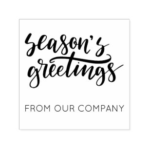 Season's Greetings Brushed Typography Business Self-inking Stamp