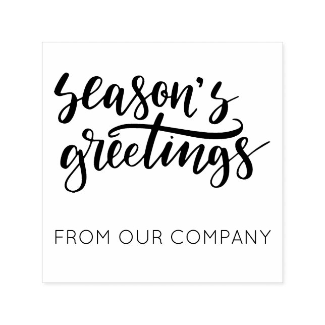 Season's Greetings Brushed Typography Business Self-inking Stamp (Design)