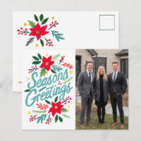 SEASONS GREETINGS Business Christmas CUSTOM PHOTO