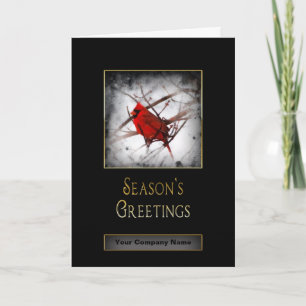 Season's Greetings (Business/Commercial) Cardinal Holiday Card
