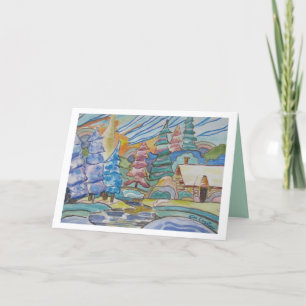 Season's Greetings Canadian Winter Landscape Holiday Card
