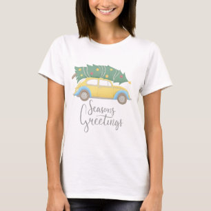 Seasons Greetings Car & Tree T-Shirt