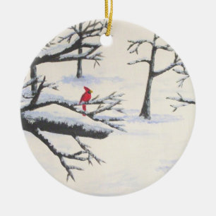 Season's Greetings Ceramic Ornament