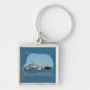 Season's Greetings - Chatham Harbour Boats Keychain