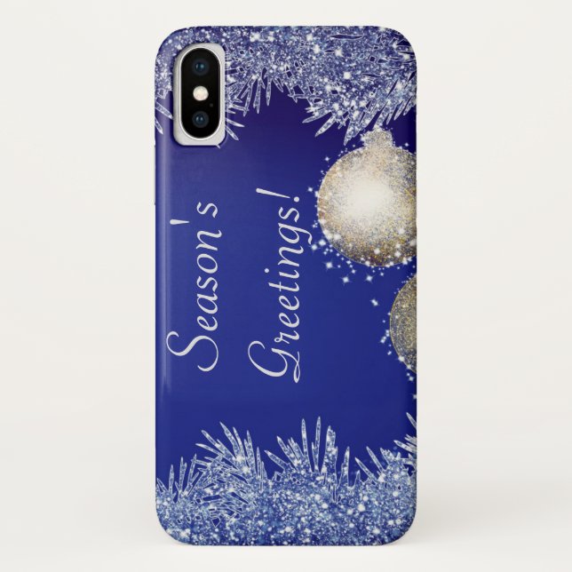 Season's Greetings Christmas Glitter Christmas Case-Mate iPhone Case (Back)