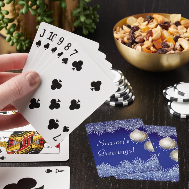 Season's Greetings Christmas Glitter Christmas Playing Cards (In Situ)