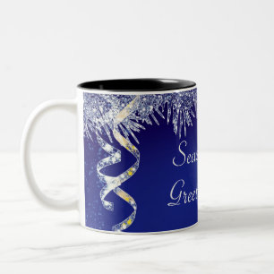 Season's Greetings Christmas Glitter Christmas Two-Tone Coffee Mug