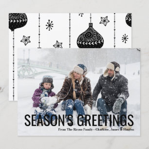 Seasons Greetings Christmas Holiday Photo Card