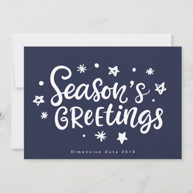 Seasons Greetings Corporate Holiday Card (Front)