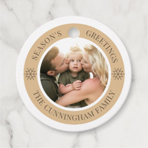 Season's Greetings   Custom Photo Favour Tags