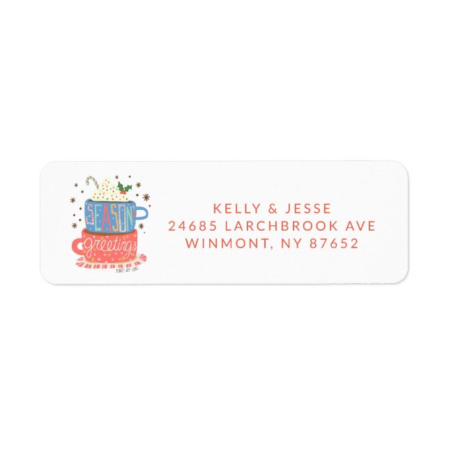 Seasons Greetings Cute Christmas Return Address (Front)