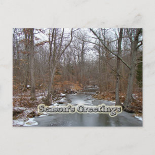 Season's Greetings Deep Creek in Ice Holiday Postcard