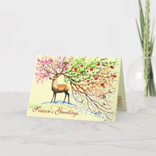 Season's Greetings Deer Card