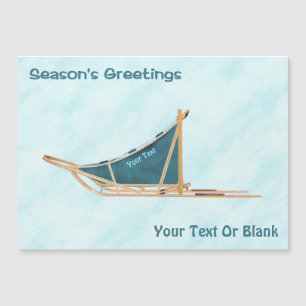 Season's Greetings - Dog Sled On Snow