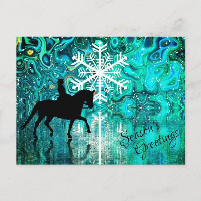 Season's Greetings Dressage Horse Winter Holiday (Front)