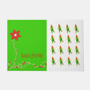 Seasons Greetings Elf, Christmas Matt Doormat