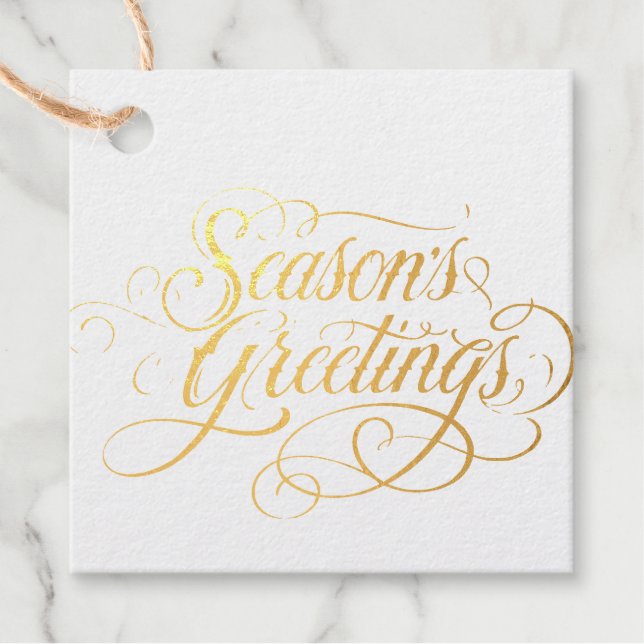 Season's Greetings Favour Tags (Front)