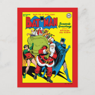 Season's Greetings From Batman And Robin Holiday Postcard