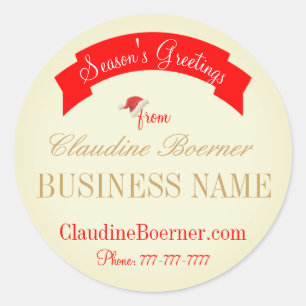 Season's Greetings From Business Stickers Labels