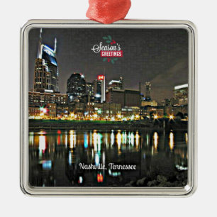 Season's Greetings from Nashville, Tennessee Metal Ornament
