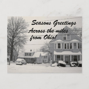 SEASONS GREETINGS FROM OHIO HOLIDAY POSTCARD