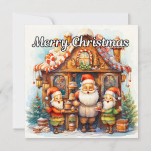 Seasons Greetings From, Santa's Workshop Holiday Card