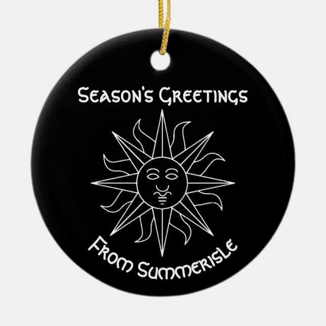 Season's Greetings from Summerisle Ceramic Ornament (Front)